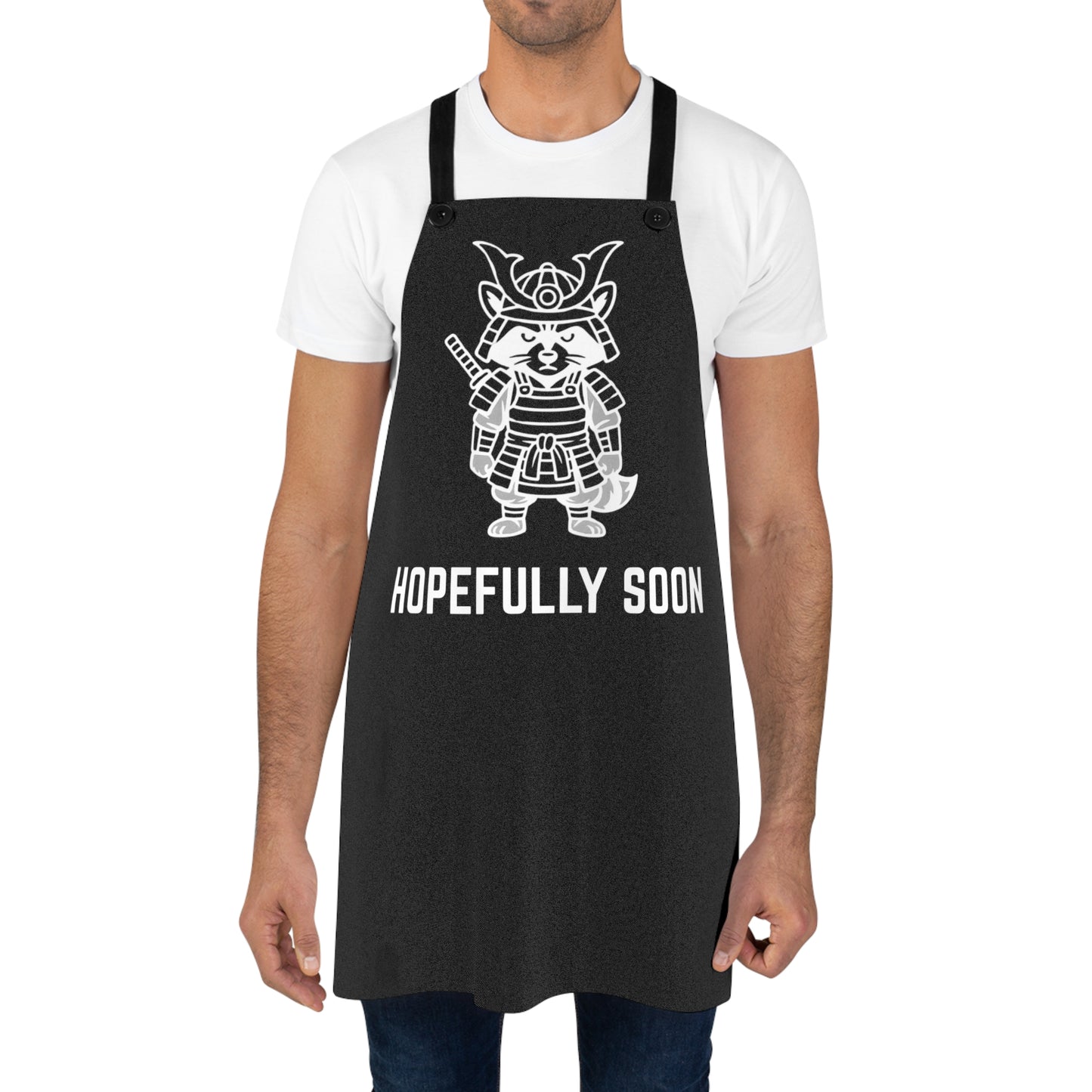 Apron - Samurai Raccoon Baking Hopefully Soon