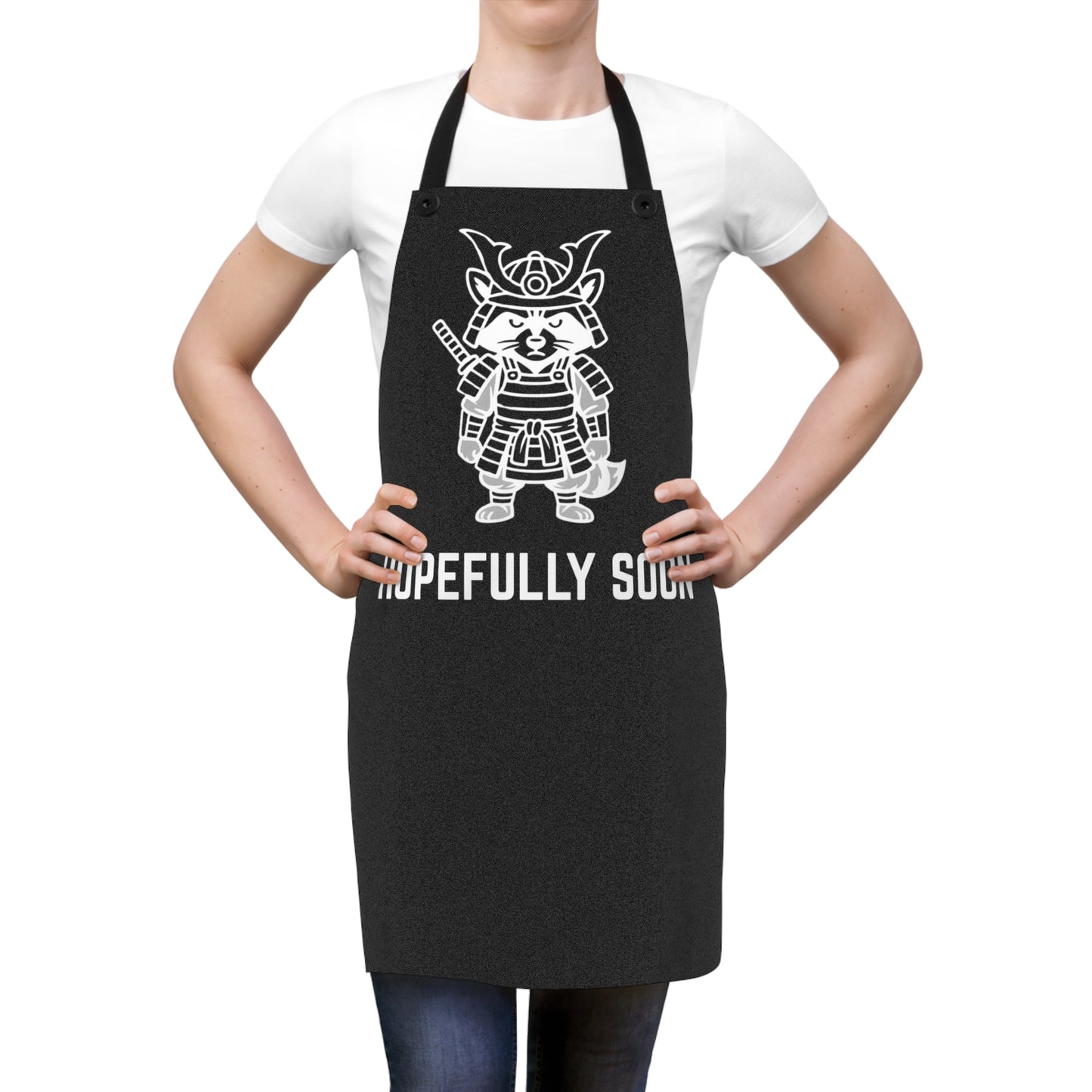 Apron - Samurai Raccoon Baking Hopefully Soon